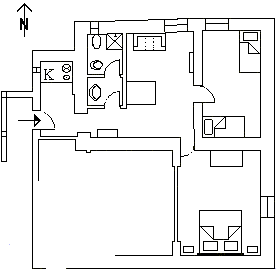 Plan of the apartment Loggia, 200 m. from Terme di Saturnia