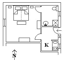 Plan de l'appartement Carraia a Saturnia, en Toscana