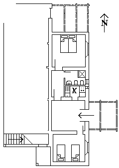 plan de l'appartement Sovana à Saturnia - Toscana